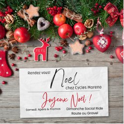 Alors on fait quoi pour Noël?> Samedi 16 décembre, on s'occupe de vous préparer un bel apéritif, toute la journée (on mettra peut être même des chants de Noël ), quelques promos pour finaliser vos cadeaux de Noël et on accueille l'école de vélo du... Alors on fait quoi pour Noël?> Samedi 16 décembre, on s'occupe de vous préparer un bel apéritif, toute la journée (on mettra peut être même des chants de Noël ), quelques promos pour finaliser vos cadeaux de Noël et on accueille l'école de vélo du...